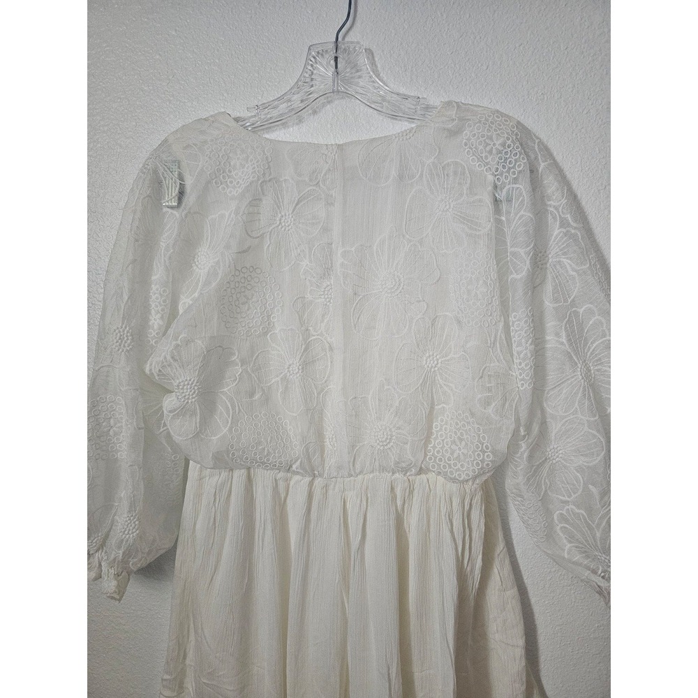 New!! Aeom White Lace Dress Women's Size Large - Picture 6 of 6